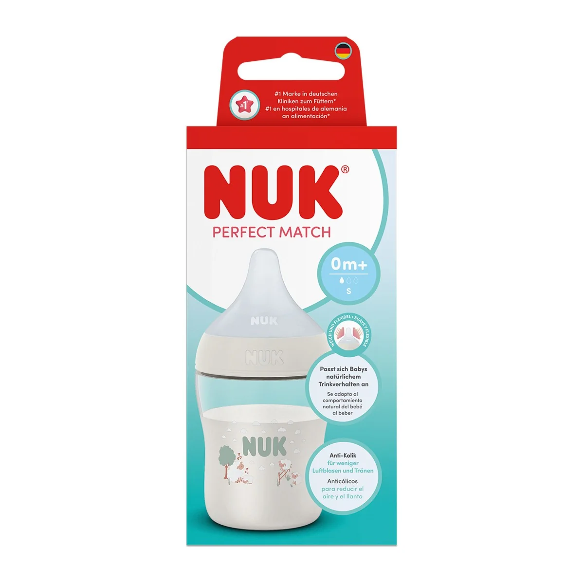NUK Perfect Match Láhev 0m+ 150 ml 1 ks sheep