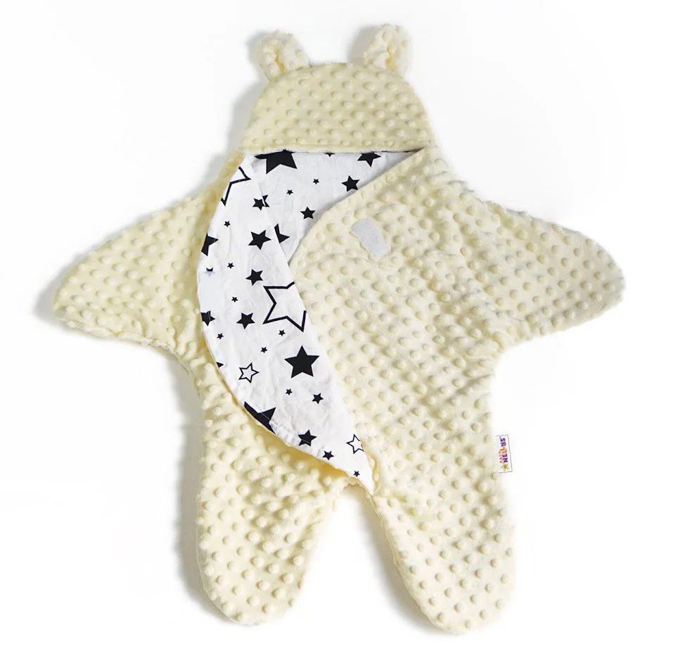 Baby Nellys Fusak, spacáček do autosedačky,kočárku s oušky, minky,růžová