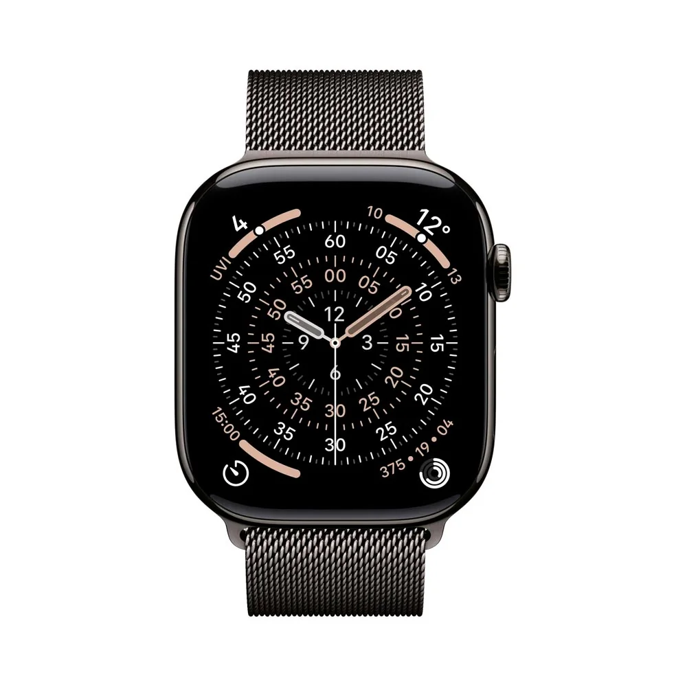 Apple Watch 11 42 mm titan, milánský řemínek M/L chytré hodinky