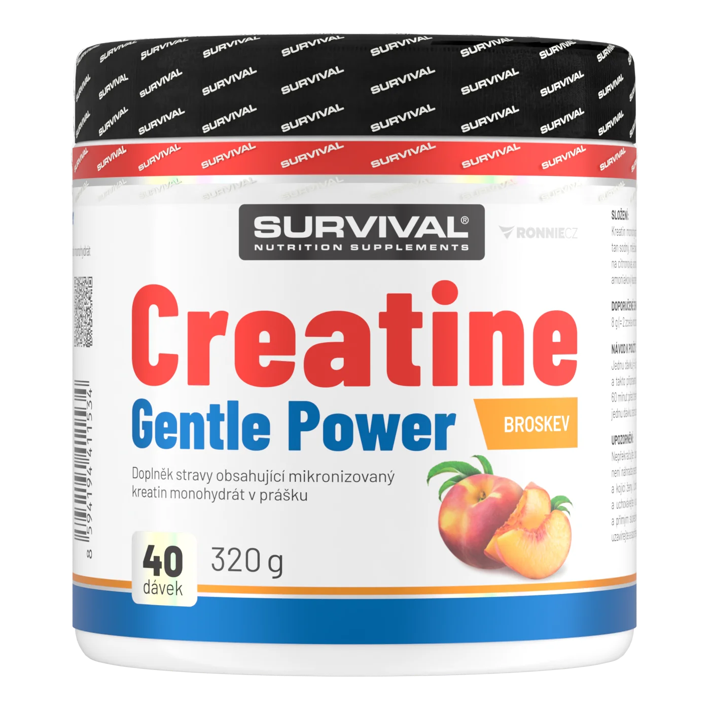 Survival Creatine Monohydrate Gentle Power 320 g broskev