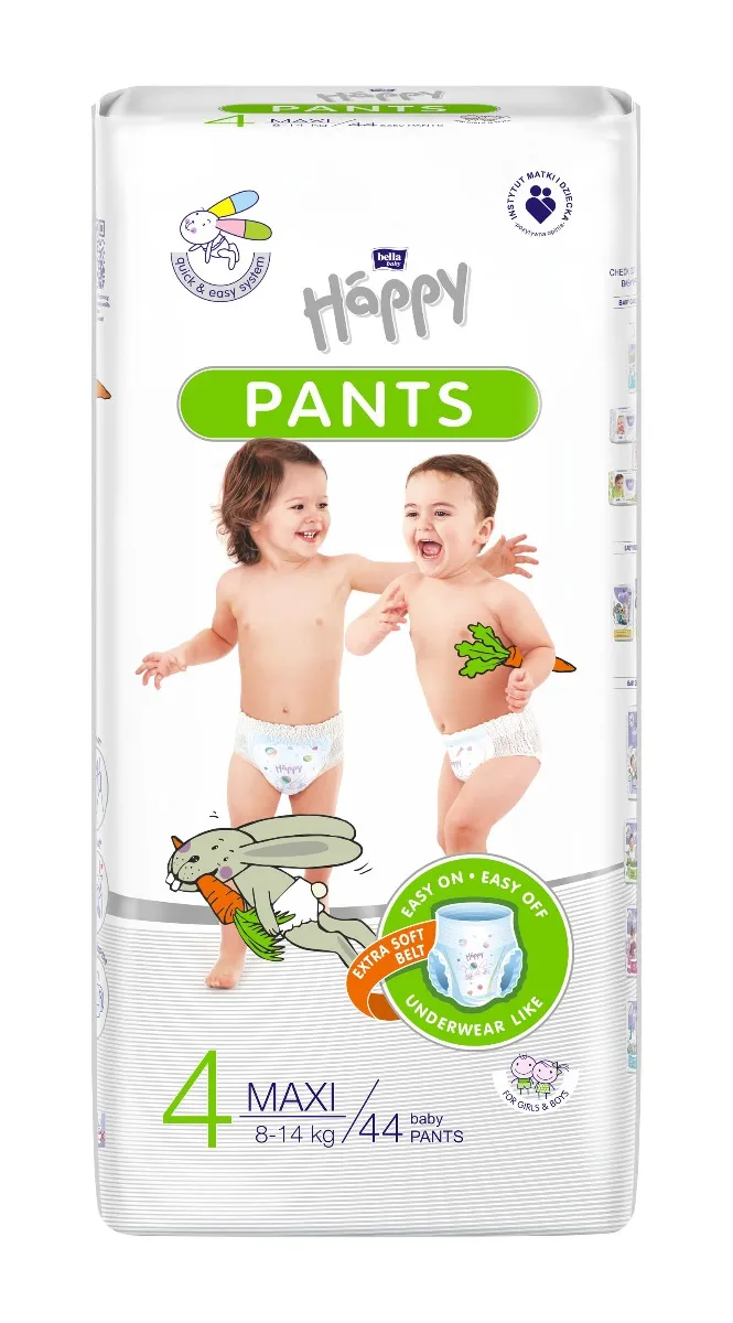 Bella Baby Happy Pants vel. 4 Maxi plenkové kalhotky 44 ks