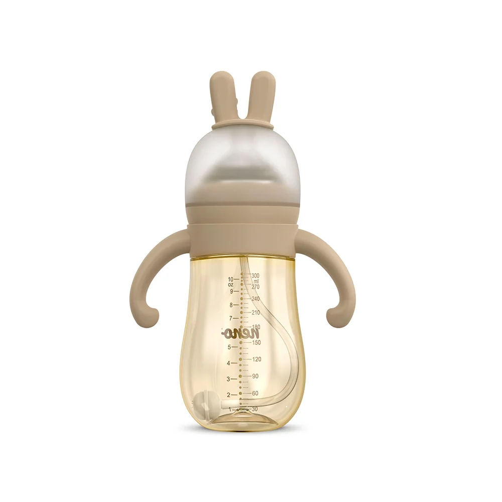Neno Kojenecká láhev Mio 3v1 6m+ 300 ml 1 ks hnědá