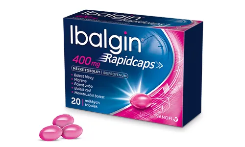 DÁVKOVÁNÍ A ZPŮSOB UŽITÍ Ibalgin® Rapidcaps 400 mg je určen pro dospělé a dospívající od 12 let věku (od 40 kg tělesné hmotnosti). Vezměte si jednu tobolku přípravku Ibalgin® Rapidcaps 400 mg a zapijte vodou, až třikrát denně podle potřeby.