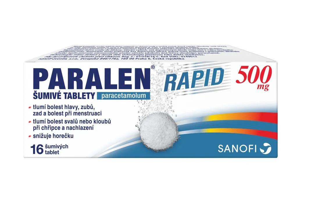 Paralen Rapid 500 mg 16 šumivých tablet