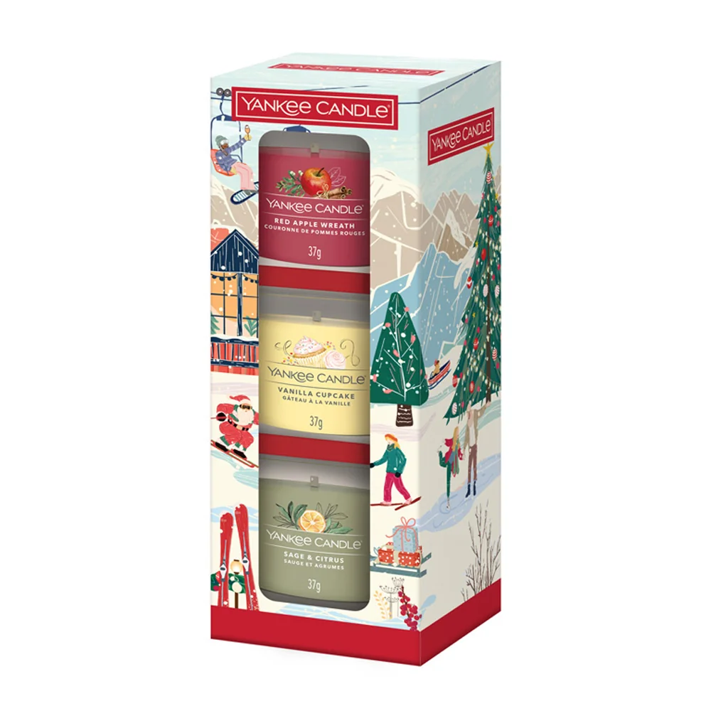 Yankee Candle Votivní svíčky ve skle Holiday Party dárková sada 3 ks