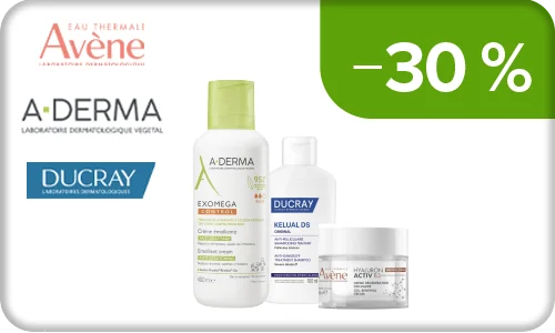 Sleva 30 % Avène, Ducray, A-Derma Sleva 30 % Avène, Ducray, A-Derma