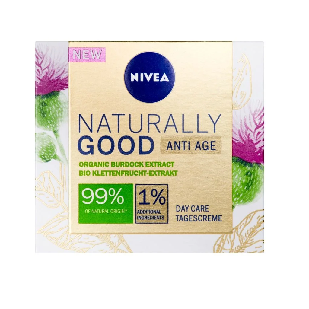 Nivea Naturally Good denní krém proti vráskám 50 ml