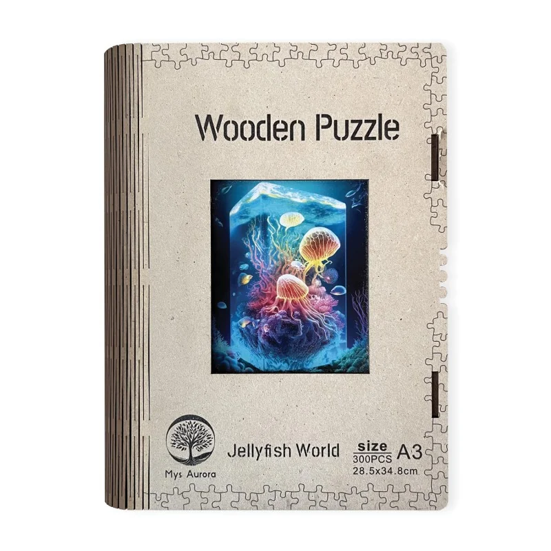 EPEE Wooden puzzle Jellyfish World A3