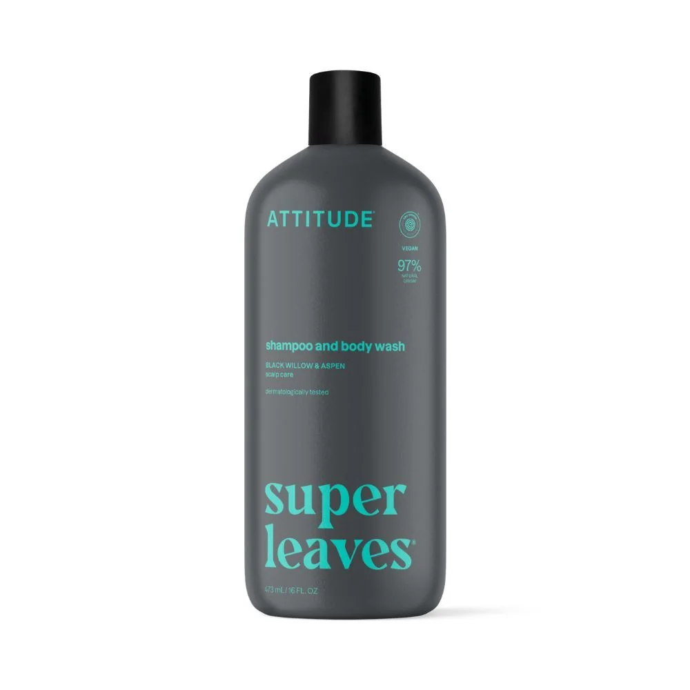 ATTITUDE Super leaves Přírodní pánský šampon proti lupům & tělové mýdlo 2v1 473 ml