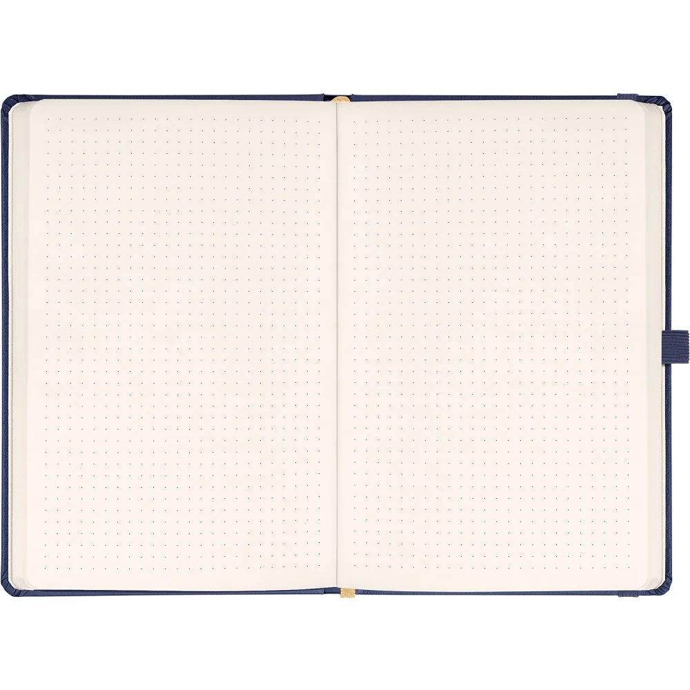 NOTIQUE Notes Balacron, tmavě modrý, tečkovaný 15 × 21 cm