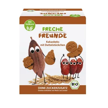 Freche Freunde BIO Kakaové sušenky s kousky datlí 125 g