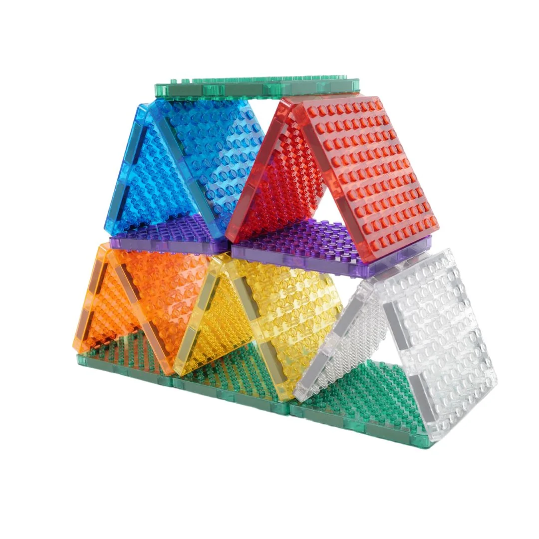 Cleverclixx Magnetická stavebnice Brick Tiles Pack Intense - 16 ks