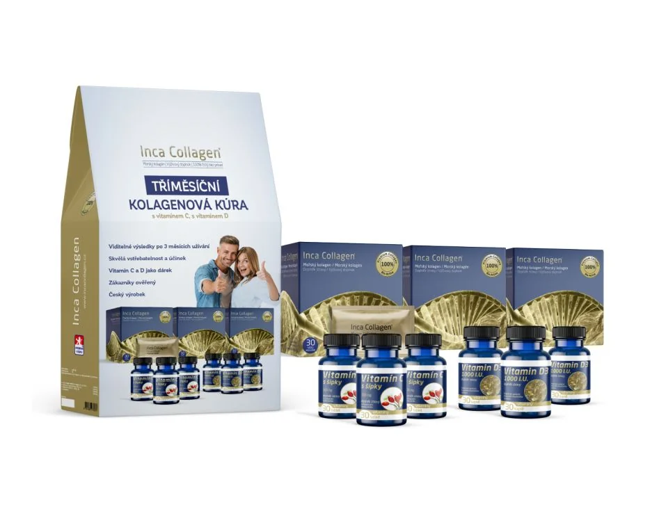 Inca Collagen Tříměsíční kolagenová kúra s vitamínem C a D