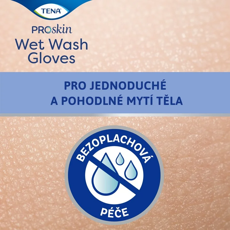 Tena Wet Wash Glove mycí vlhčené rukavice 8 ks