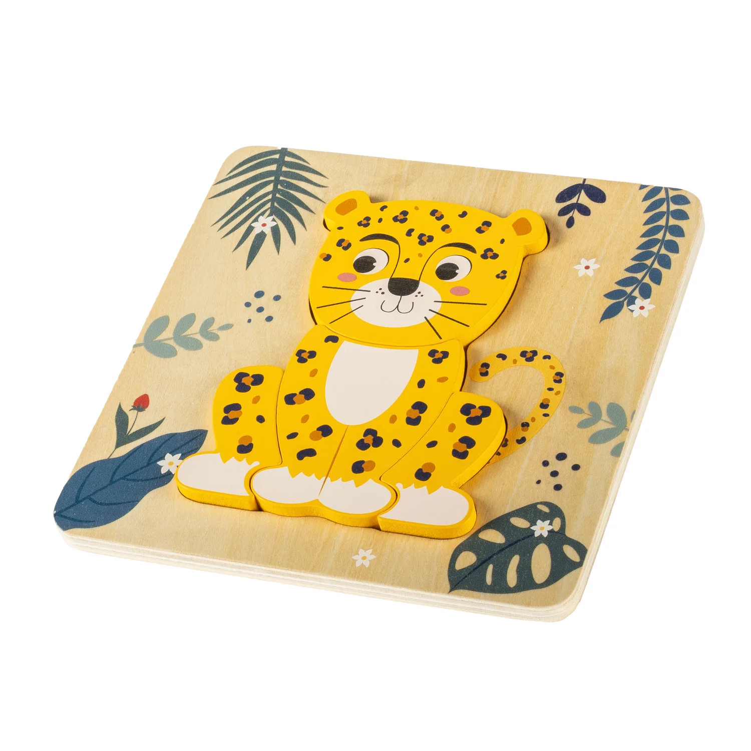 Zopa Dřevěné puzzle malé, Leopard 2