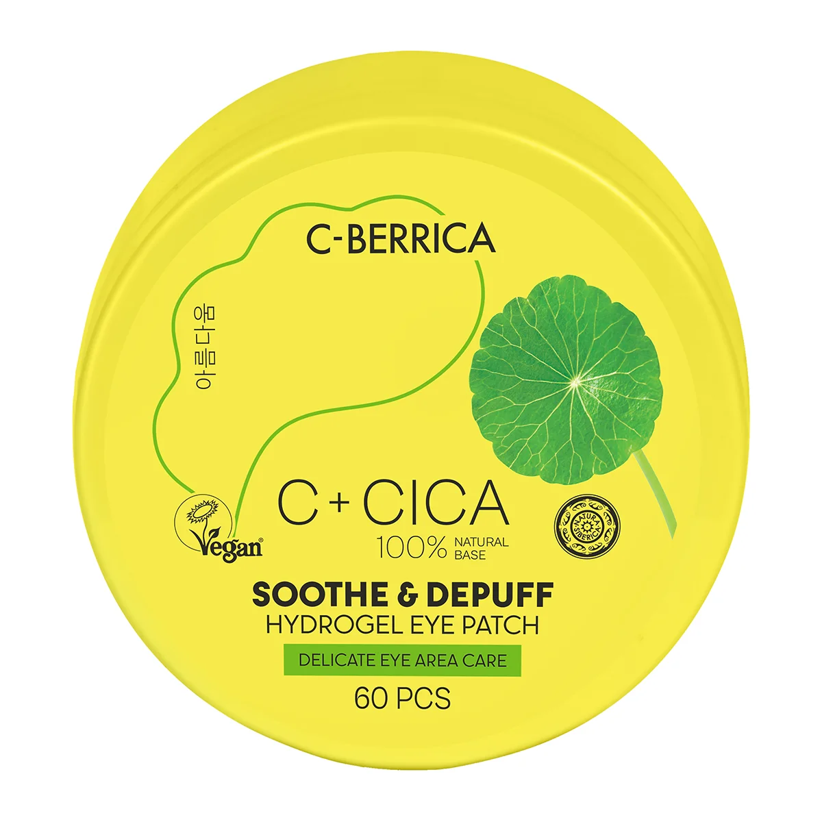 Natura Siberica CICA C-Berrica Soothe & Depuff hydrogelové polštářky pod oči 60 ks