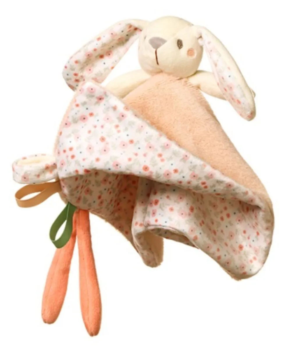 Babyono Přítulníček, mazlíček s chrastítkem, Baby Bunny. 25 x 25 cm