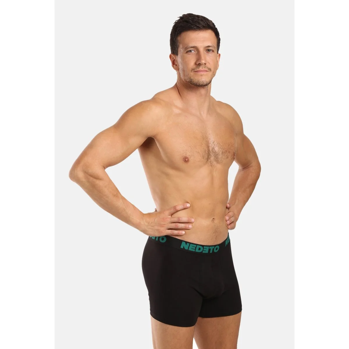 Nedeto 3PACK pánské boxerky černé (3NB003b) L