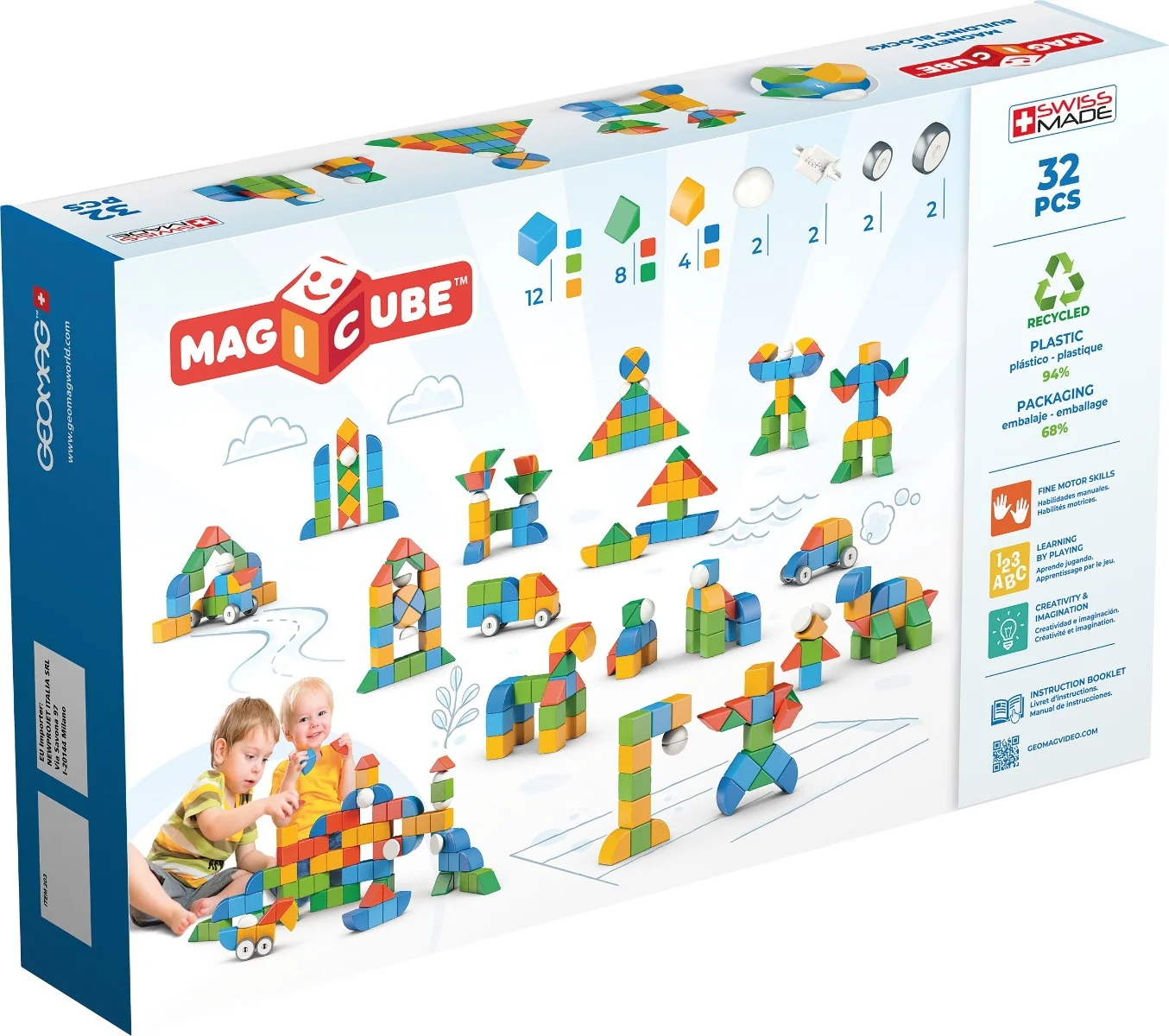 Geomag Magicube Shapes magnetická stavebnice 32 dílků