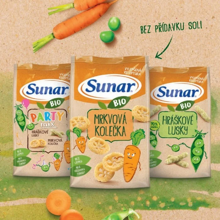 Sunar BIO Hráškové lusky křupky 45 g