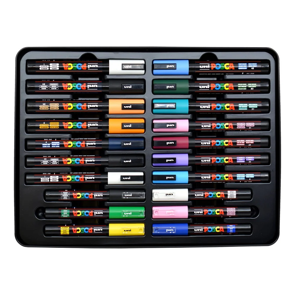 Posca Sada akrylových popisovačů - PC-1M/PC-3M/PC-5M, GRAFFITI, mix barev (20 ks)