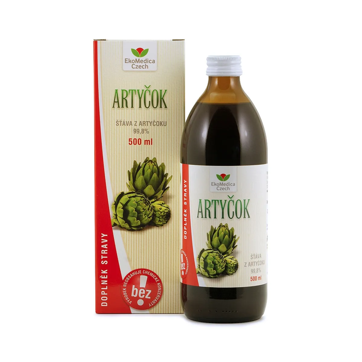 Ekomedica Artyčok 99,8% šťáva 500 ml