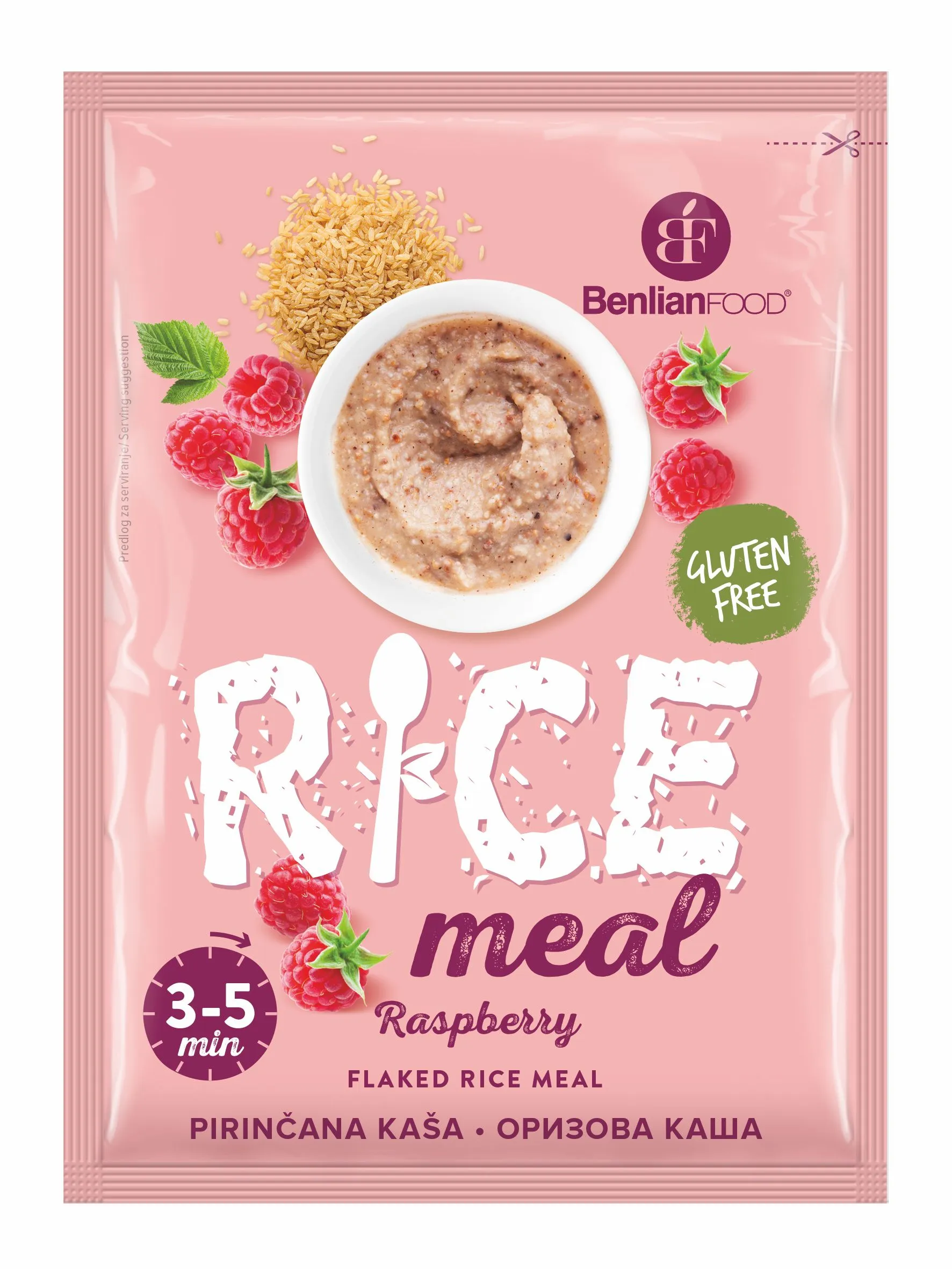 Rice Meal Raspberry kaše z hnědé rýže 60 g