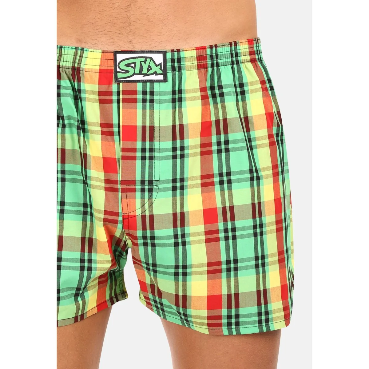 Styx 3PACK pánské trenky klasická guma vícebarevné (3A100618) L