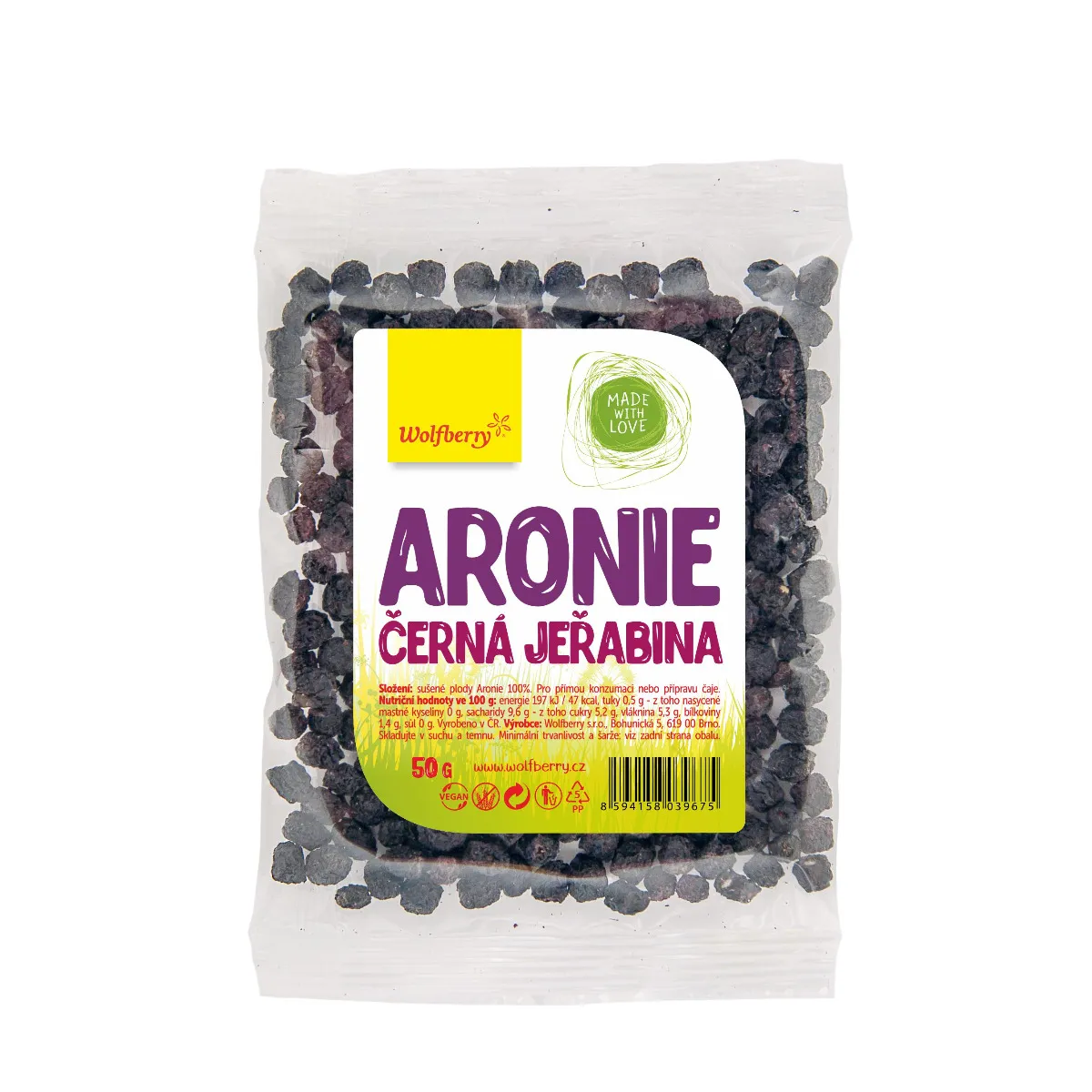 Wolfberry Jeřabina černá BIO sušené plody 50 g