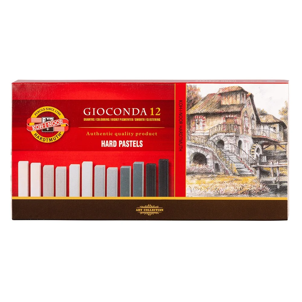 KOH-I-NOOR GIOCONDA 8122/12 - olejové křídy šedá řada - 12 ks