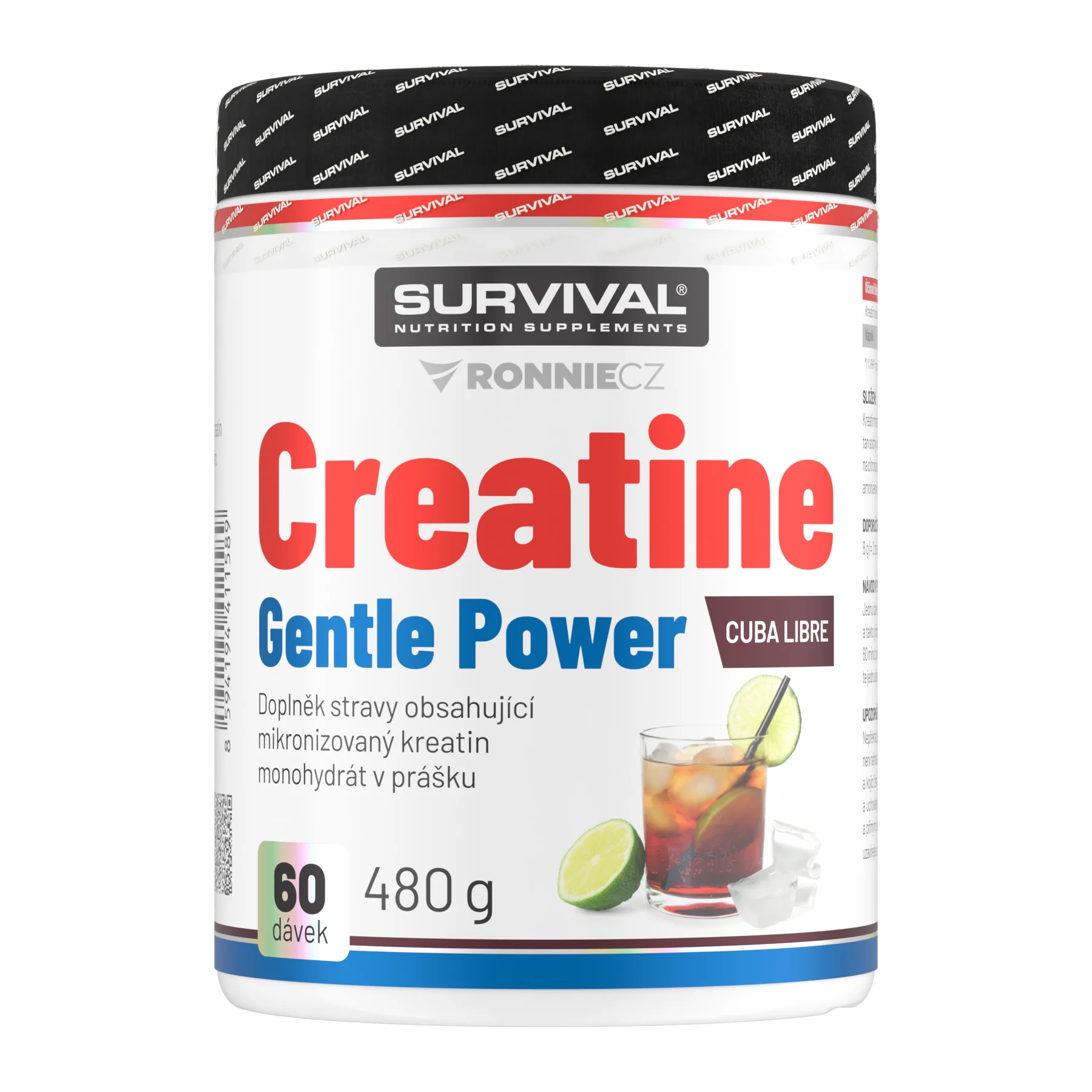 Survival Creatine Monohydrate Gentle Power 480 g cuba libre