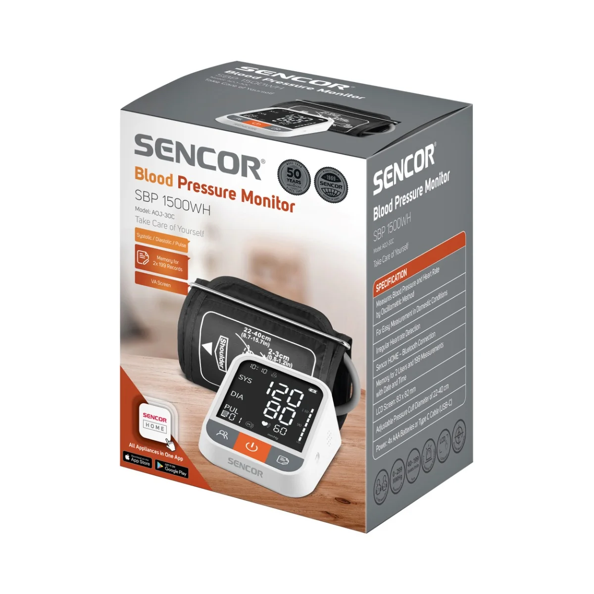 SENCOR SBP 1500WH digitální tlakoměr