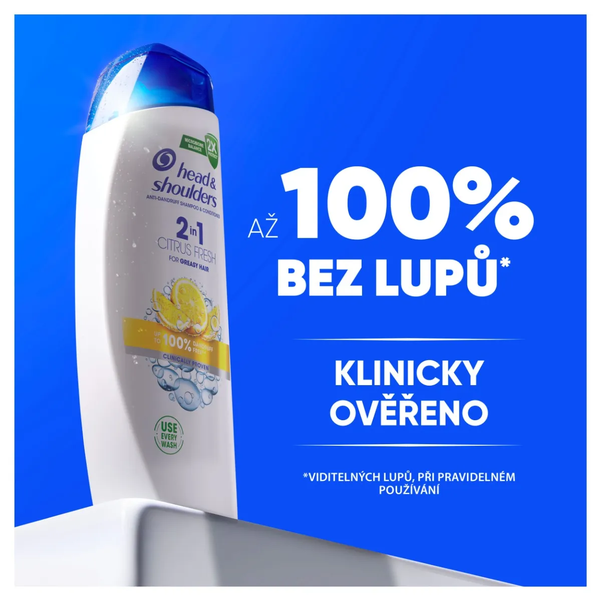 Head&Shoulders Fresh Citrus 2v1 Šampon a kondicionér proti lupům 625 ml