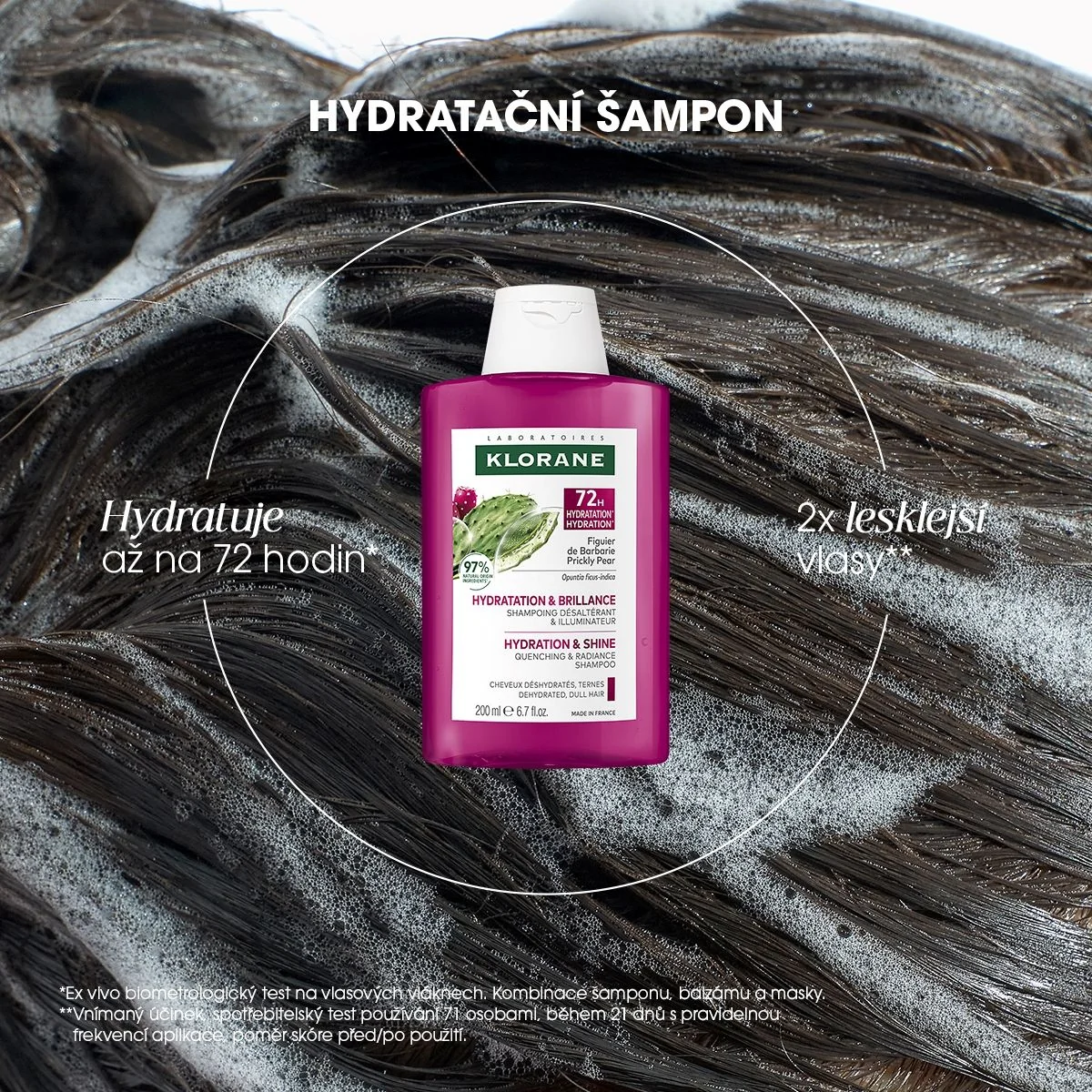 KLORANE Hydratační šampon s opuncií 200 ml