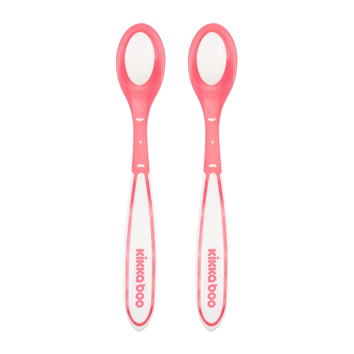 KikkaBoo Lžičky s tepelným senzorem boo pink 2 ks