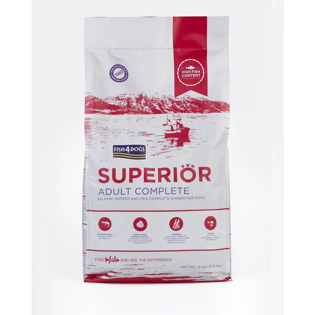 Fish4Dogs Granule velké pro dospělé psy Superior losos s bramborami 12 kg