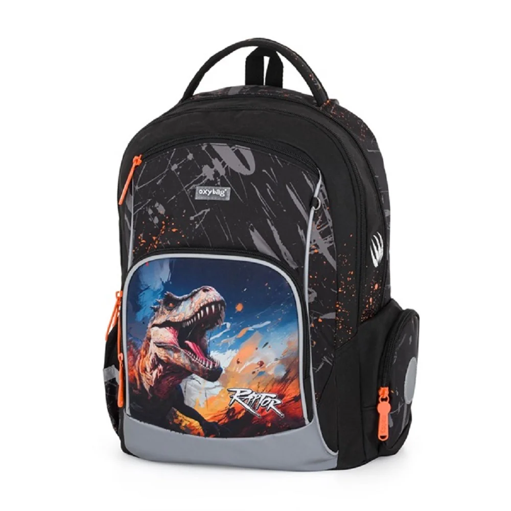 Oxybag OXY GO - školní set Dino 3 ks: batoh, penál, sáček batoh, penál, sáček