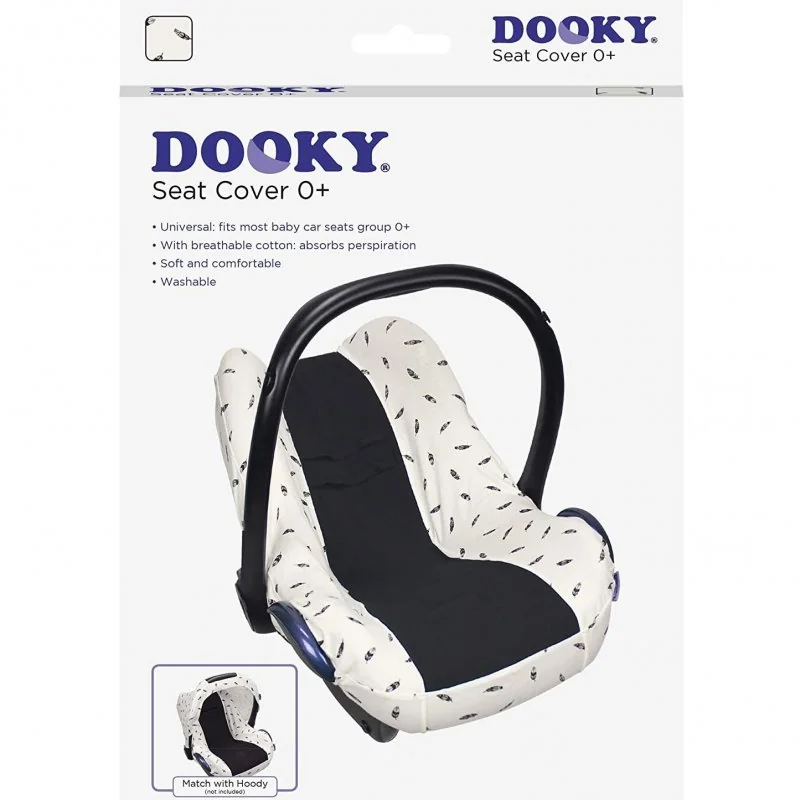 Dooky potah na autosedačku Seat Cover 0+ Black Feathers