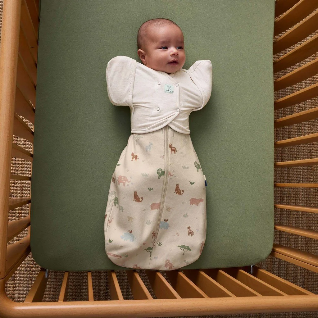 Ergopouch Zavinovačka a vak na spaní 2v1 Cocoon Savannah 3-6m, 6-8 kg, 0,2 tog