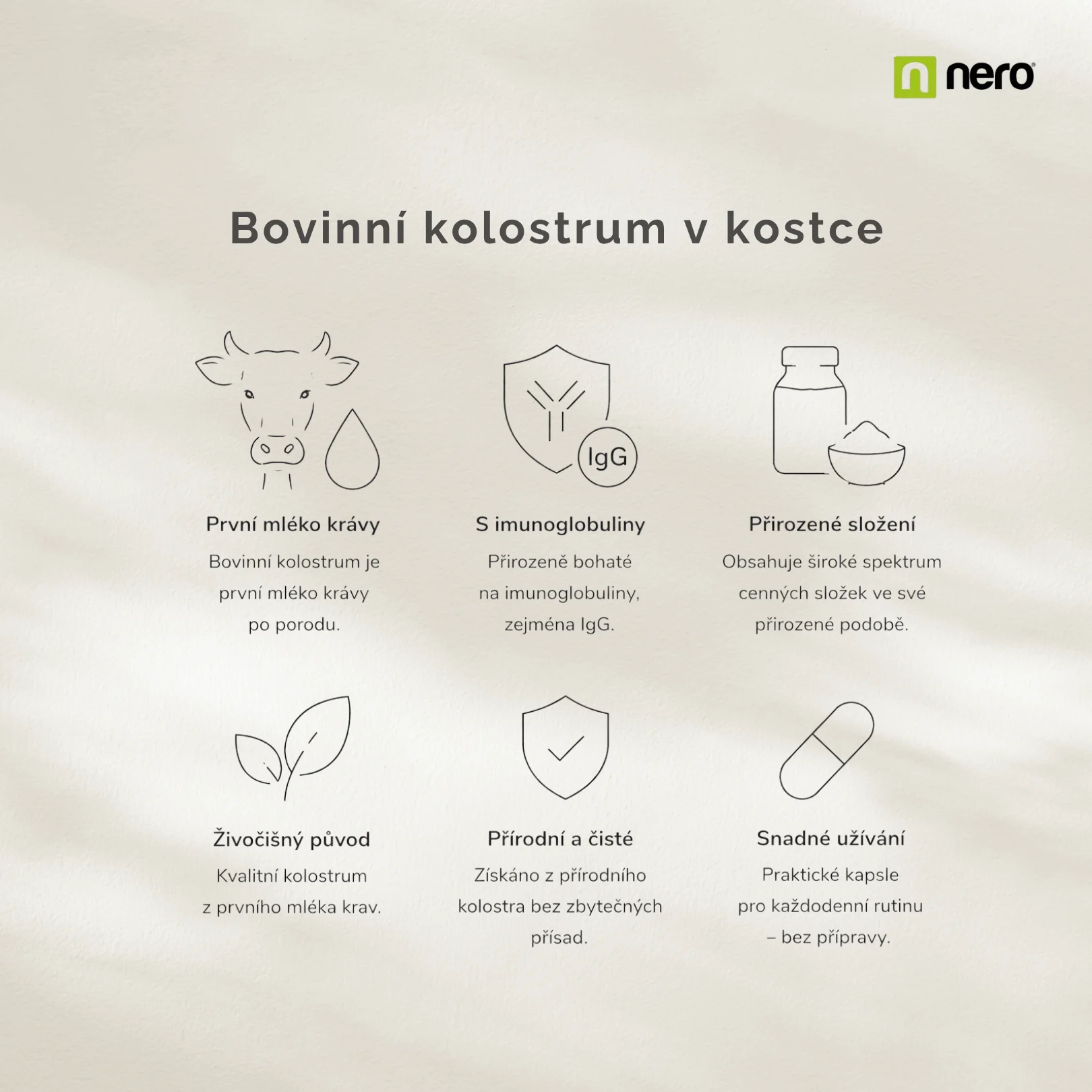 NERO Colostrum 500 mg 180 kapslí