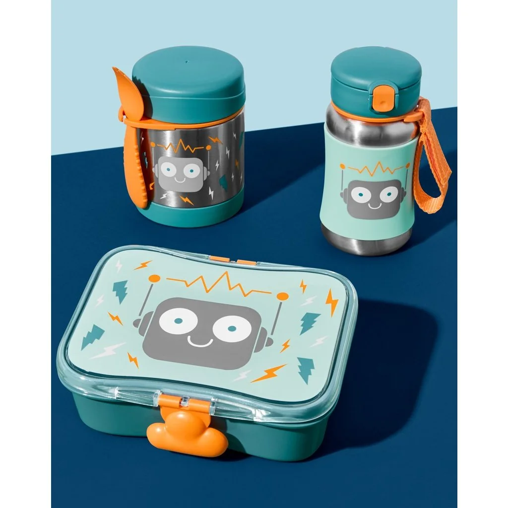 SKIP HOP Spark Style Termoska na jídlo se lžičkou/vidličkou Robot 325 ml, 3r+ 