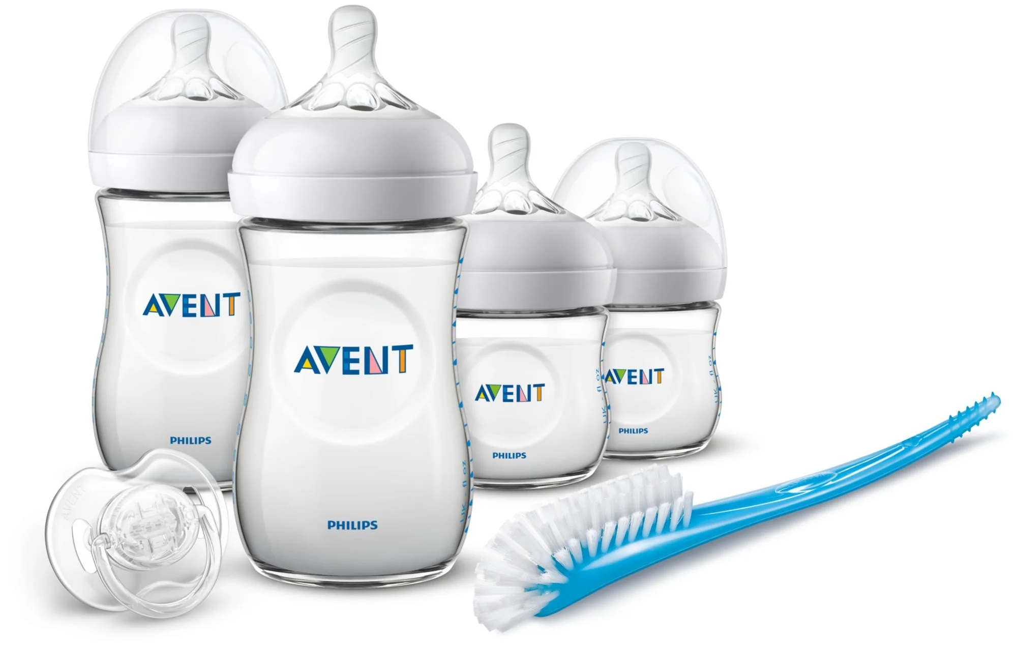 Philips Avent Startovací sada Natural 4 lahve + kartáč + šidítko