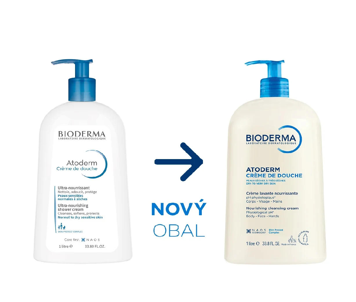 BIODERMA Atoderm vysoce výživný sprchový krém 1 l