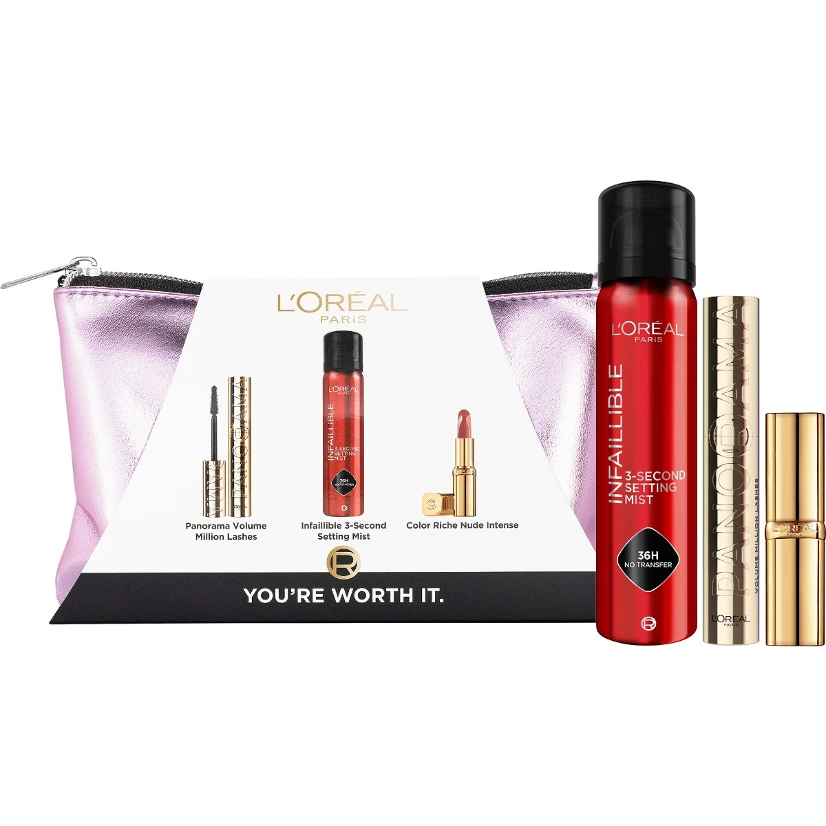 L'Oréal Paris Panorama + Infaillible + Color Riche dárková sada 3 ks