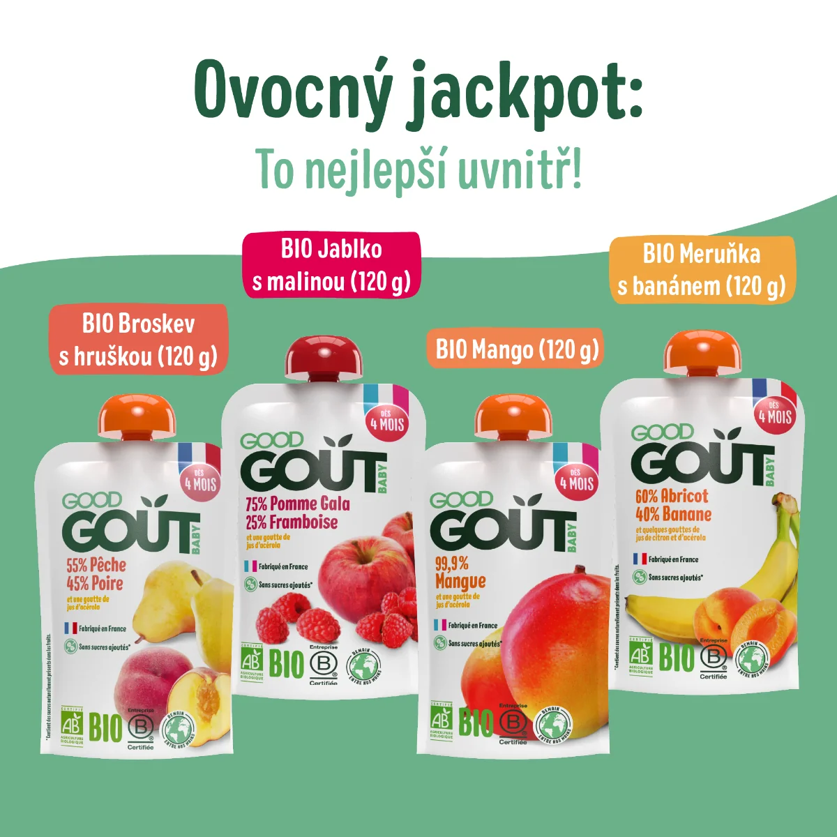 Good Gout Ovocný Jackpot kapsička 4x120 g