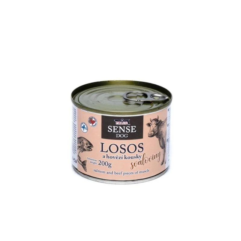 Sokol Falco SENSE DOG losos a hovězí 200g