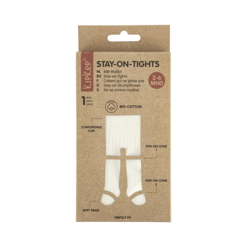 KipKep dětské punčocháče Stay-on-Tights 2-6m Off White