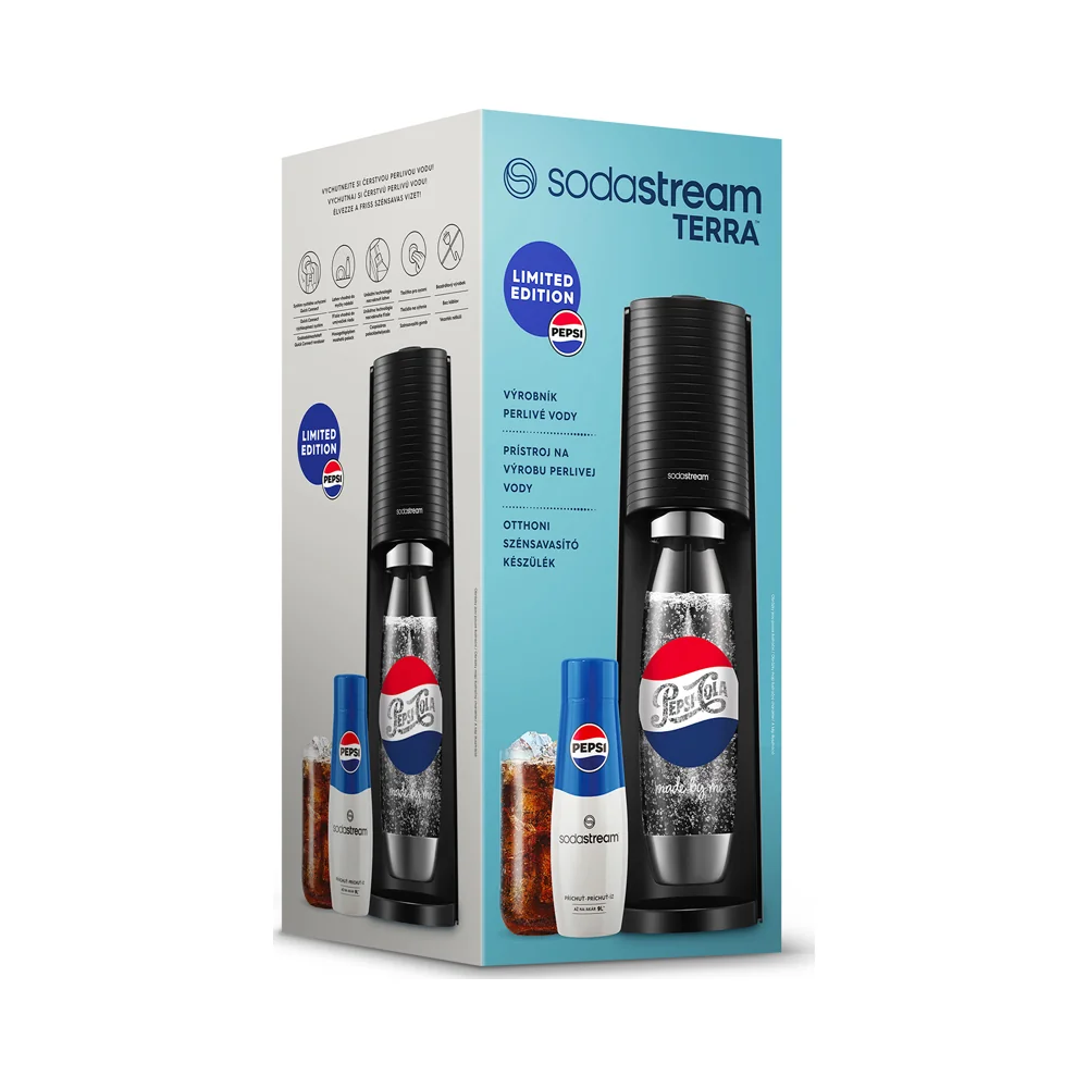 SODASTREAM Terra Black Pepsi Mpack výrobník perlivé vody