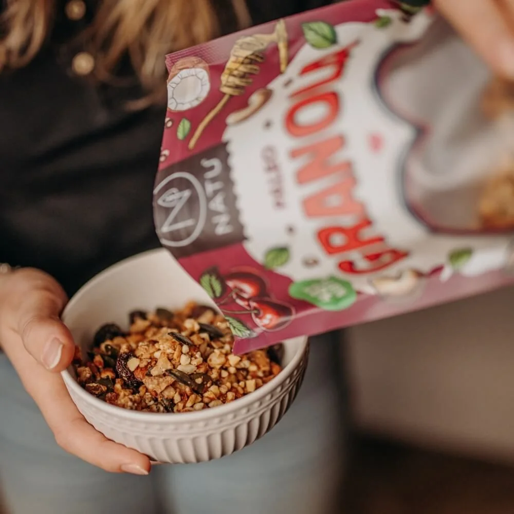 NATU Paleo Granola Třešně a mandle 370 g