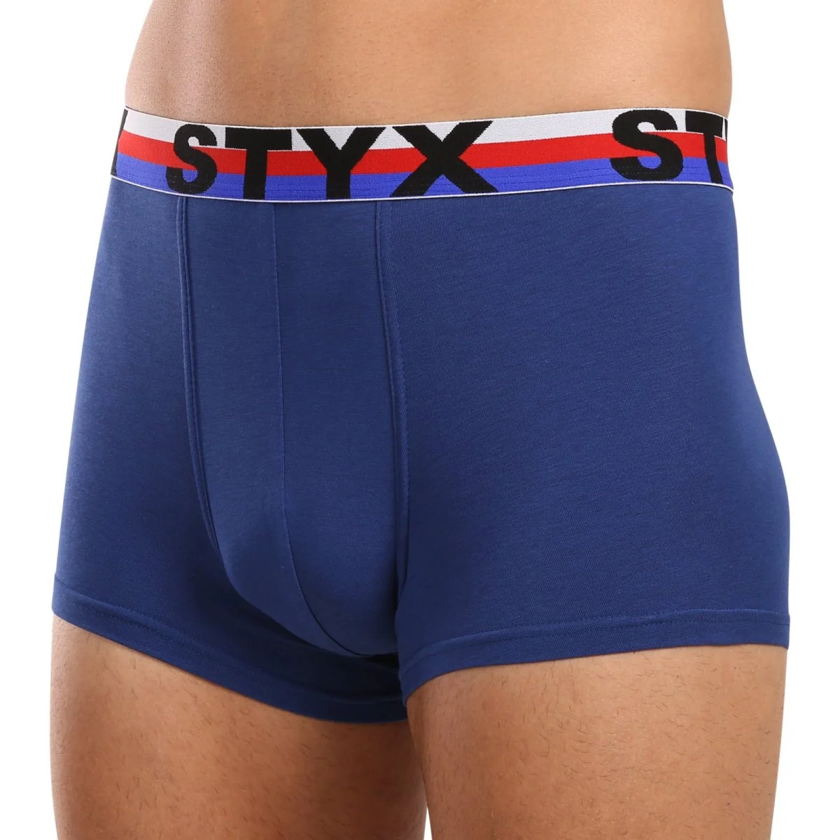 Styx 3PACK pánské boxerky sportovní guma tmavě modré trikolóra (3G1968) L
